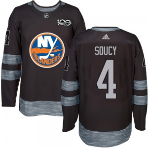 Youth Authentic New York Islanders Carson Soucy Black 1917-2017 100th Anniversary Official Jersey