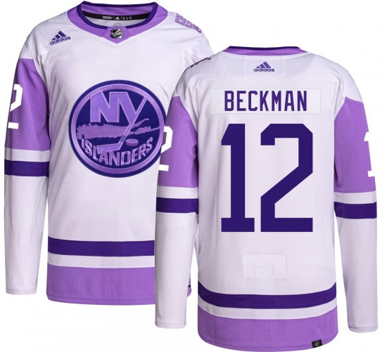 Youth Authentic New York Islanders Adam Beckman Hockey Fights Cancer Official Adidas Jersey
