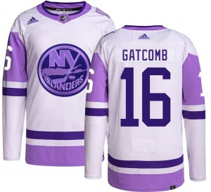 Youth Authentic New York Islanders Marc Gatcomb Hockey Fights Cancer Official Adidas Jersey