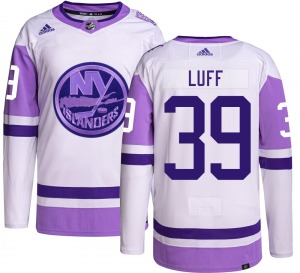 Youth Authentic New York Islanders Matt Luff Hockey Fights Cancer Official Adidas Jersey