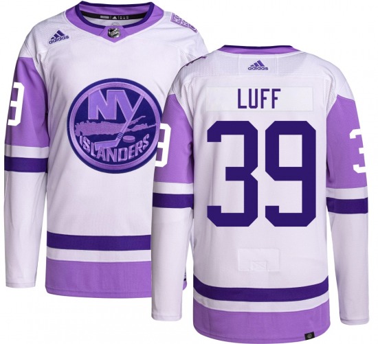 Youth Authentic New York Islanders Matt Luff Hockey Fights Cancer Official Adidas Jersey