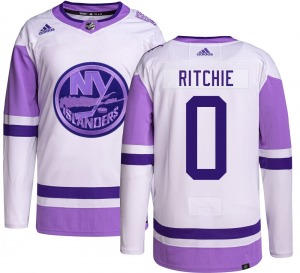Youth Authentic New York Islanders Calum Ritchie Hockey Fights Cancer Official Adidas Jersey