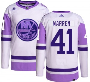Youth Authentic New York Islanders Marshall Warren Hockey Fights Cancer Official Adidas Jersey