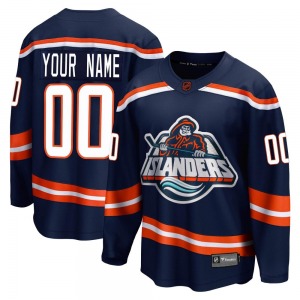 Adult Breakaway New York Islanders Custom Navy Custom Special Edition 2.0 Official Fanatics Branded Jersey