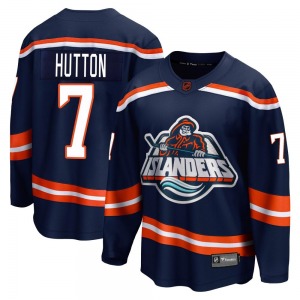 Adult Breakaway New York Islanders Grant Hutton Navy Special Edition 2.0 Official Fanatics Branded Jersey
