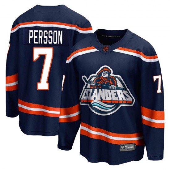 Adult Breakaway New York Islanders Stefan Persson Navy Special Edition 2.0 Official Fanatics Branded Jersey