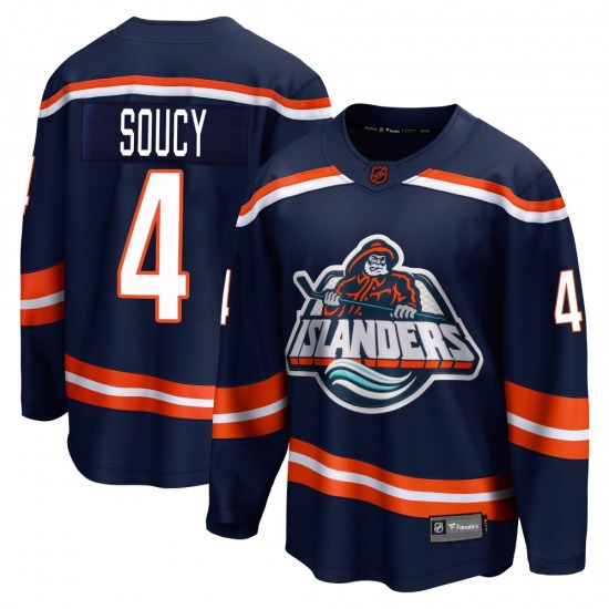 Adult Breakaway New York Islanders Carson Soucy Navy Special Edition 2.0 Official Fanatics Branded Jersey