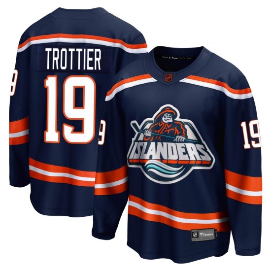 Adult Breakaway New York Islanders Bryan Trottier Navy Special Edition 2.0 Official Fanatics Branded Jersey