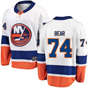 Youth Breakaway New York Islanders Ethan Bear White Away Official Fanatics Branded Jersey