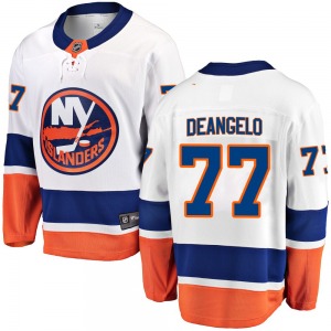 Youth Breakaway New York Islanders Tony DeAngelo White Away Official Fanatics Branded Jersey