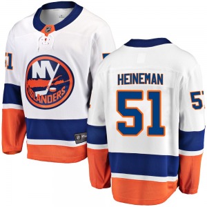 Youth Breakaway New York Islanders Emil Heineman White Away Official Fanatics Branded Jersey