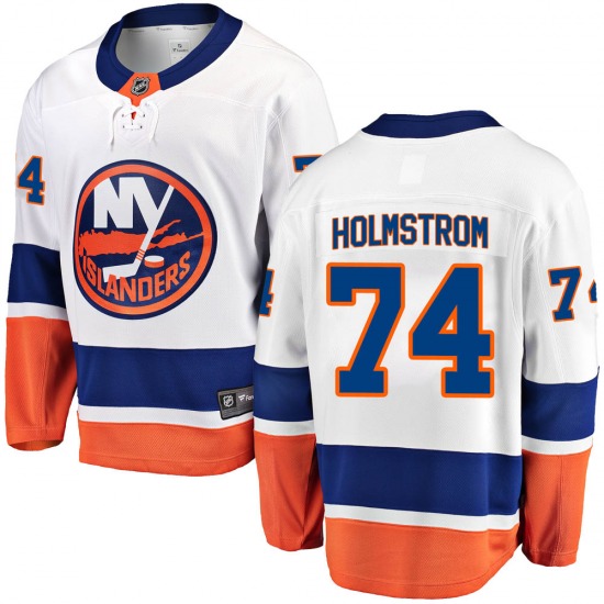 Youth Breakaway New York Islanders Simon Holmstrom White Away Official Fanatics Branded Jersey