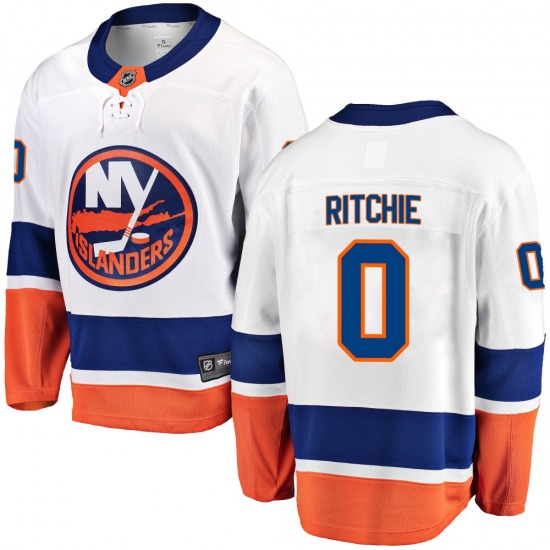 Youth Breakaway New York Islanders Calum Ritchie White Away Official Fanatics Branded Jersey