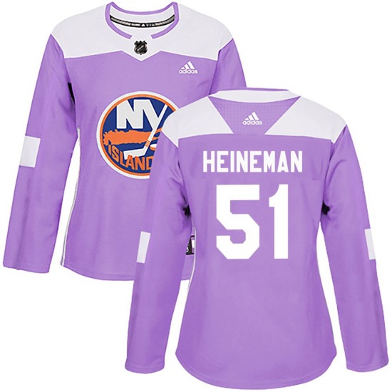 Women's Authentic New York Islanders Emil Heineman Purple Fights Cancer Practice Official Adidas Jersey