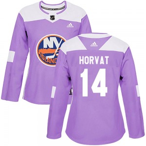Women's Authentic New York Islanders Bo Horvat Purple Fights Cancer Practice Official Adidas Jersey