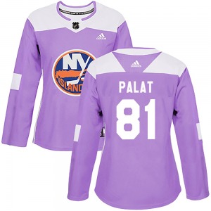 Women's Authentic New York Islanders Ondrej Palat Purple Fights Cancer Practice Official Adidas Jersey