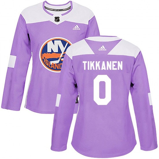 Women's Authentic New York Islanders Henrik Tikkanen Purple Fights Cancer Practice Official Adidas Jersey