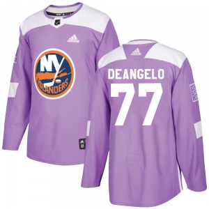 Adult Authentic New York Islanders Tony DeAngelo Purple Fights Cancer Practice Official Adidas Jersey