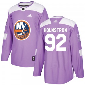 Adult Authentic New York Islanders Simon Holmstrom Purple Fights Cancer Practice Official Adidas Jersey