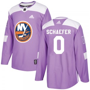 Adult Authentic New York Islanders Matthew Schaefer Purple Fights Cancer Practice Official Adidas Jersey