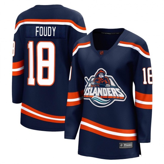 Women's Breakaway New York Islanders Liam Foudy Navy Special Edition 2.0 Official Fanatics Branded Jersey