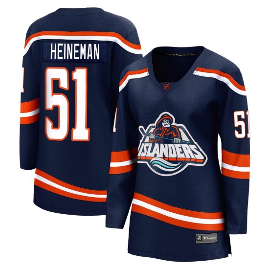 Women's Breakaway New York Islanders Emil Heineman Navy Special Edition 2.0 Official Fanatics Branded Jersey