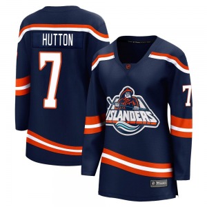 Women's Breakaway New York Islanders Grant Hutton Navy Special Edition 2.0 Official Fanatics Branded Jersey