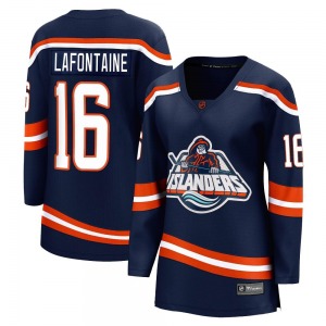 Women's Breakaway New York Islanders Pat LaFontaine Navy Special Edition 2.0 Official Fanatics Branded Jersey