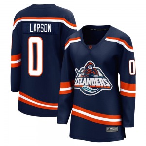 Women's Breakaway New York Islanders Joey Larson Navy Special Edition 2.0 Official Fanatics Branded Jersey