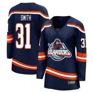 Women's Breakaway New York Islanders Billy Smith Navy Special Edition 2.0 Official Fanatics Branded Jersey