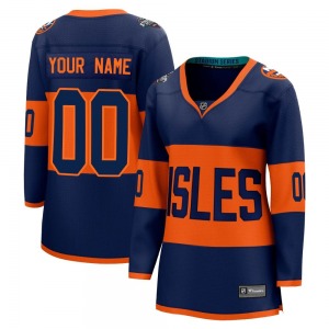 Women's Breakaway New York Islanders Custom Navy Custom 2024 Stadium Series Official Fanatics Branded Jersey