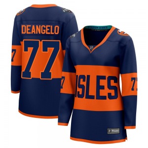 Women's Breakaway New York Islanders Tony DeAngelo Navy 2024 Stadium Series Official Fanatics Branded Jersey