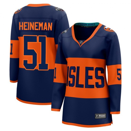 Women's Breakaway New York Islanders Emil Heineman Navy 2024 Stadium Series Official Fanatics Branded Jersey