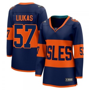 Women's Breakaway New York Islanders Eetu Liukas Navy 2024 Stadium Series Official Fanatics Branded Jersey