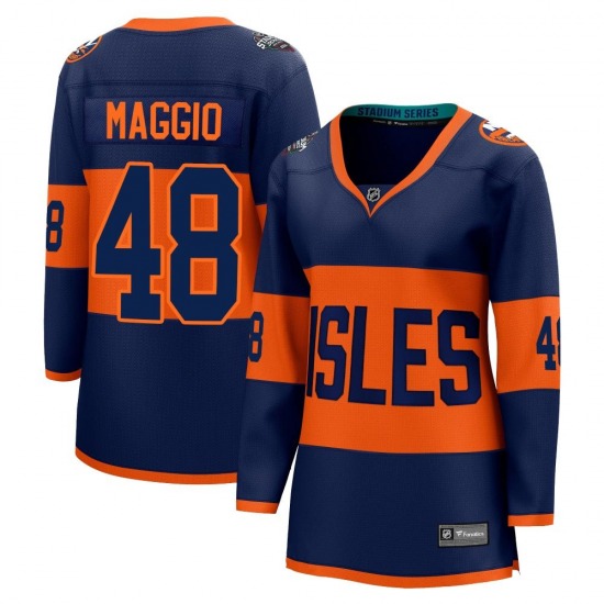 Women's Breakaway New York Islanders Matthew Maggio Navy 2024 Stadium Series Official Fanatics Branded Jersey