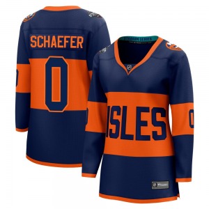 Women's Breakaway New York Islanders Matthew Schaefer Navy 2024 Stadium Series Official Fanatics Branded Jersey