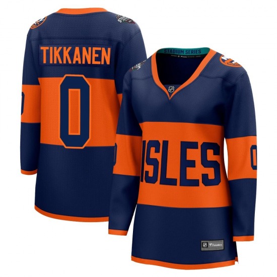 Women's Breakaway New York Islanders Henrik Tikkanen Navy 2024 Stadium Series Official Fanatics Branded Jersey