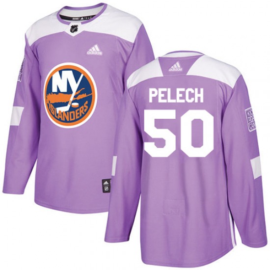 Youth Authentic New York Islanders Adam Pelech Purple Fights Cancer Practice Official Adidas Jersey