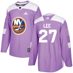 Adult Authentic New York Islanders Anders Lee Purple Fights Cancer Practice Official Adidas Jersey