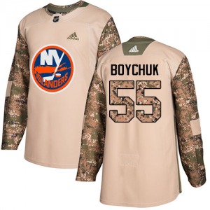 Youth Authentic New York Islanders Johnny Boychuk Camo Veterans Day Practice Official Adidas Jersey