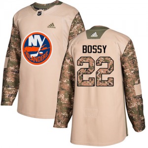 Adult Authentic New York Islanders Mike Bossy Camo Veterans Day Practice Official Adidas Jersey